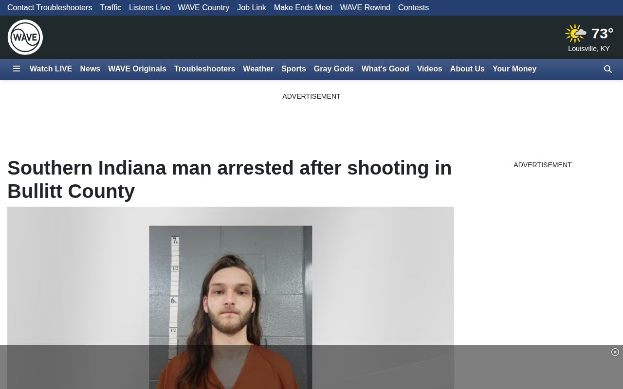 Bullitt County arrest news story with detention center photo source caption